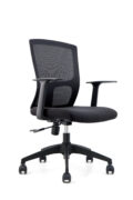 Black Medium Back Mesh Task Chair, main view, black PP frame – Furniconcepts UAE