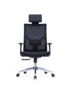 High Back Mesh Chair with Chrome Base, alternate view 2 – Furniconcepts UAE